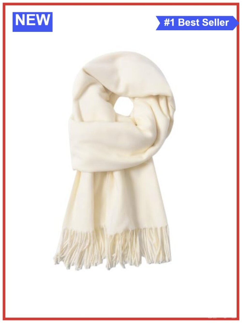 Oversized Winter Scarf with Tassels Soft Warm Shawl Wrap